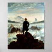 De zwerver boven het Zee Fog - Friedrich Poster (Voorkant)