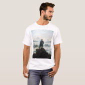 De zwerver boven het Zee Fog, Friedrich T-shirt (Voorkant volledig)