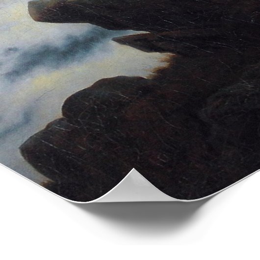 De zwerver boven het Zee Fog Poster (Hoek)