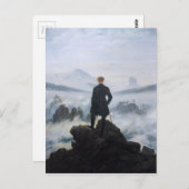 De zwerver boven het zee mist door Caspar David Briefkaart (Voorkant / Achterkant)