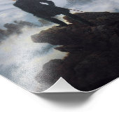 De zwerver boven het zee mist foto afdruk (Hoek)