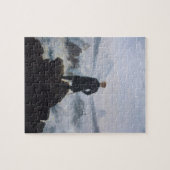 De zwerver boven het zee mist legpuzzel (Horizontaal)