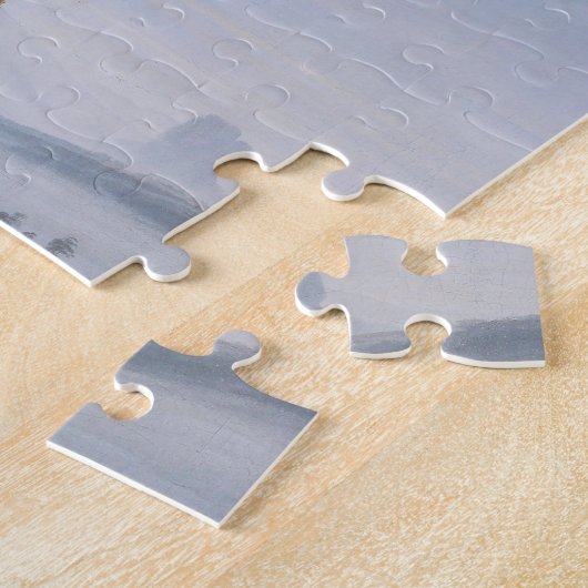 De zwerver boven het zee mist legpuzzel (Zijkant)