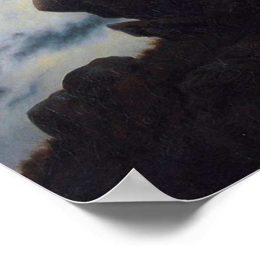 De zwerver boven het zee mist poster (Hoek)