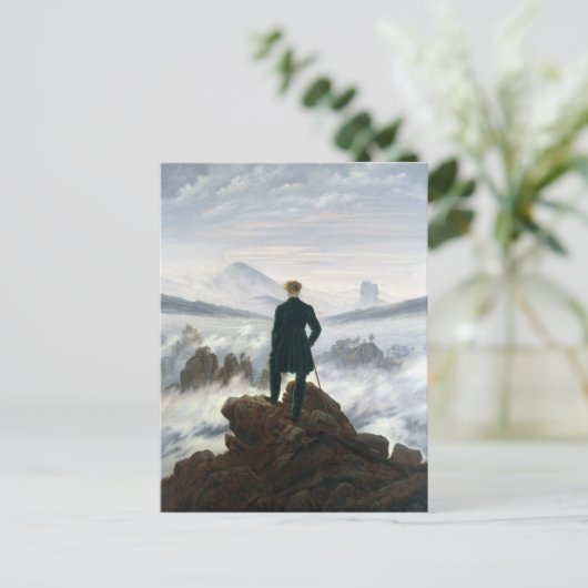 De zwerver boven het Zee van Mist Briefkaart (Staand voorkant)