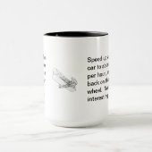 De zwerver, de sportwagen of het vliegtuig? mok (Midden)