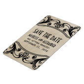 De  Zwirls sparen de Datum Magnet, Beige Magneet (Linkerzijde)