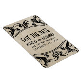 De  Zwirls sparen de Datum Magnet, Beige Magneet (Rechterzijde)