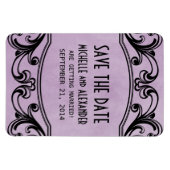 De  Zwirls sparen de Datum Magnet, Paars Magneet (Horizontaal)