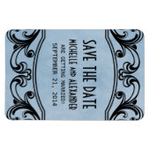 De Zwirls sparen de Magneet van de Datum, Blauw (Horizontaal)