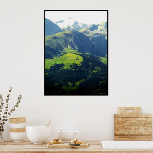 De Zwitserse Alpen Poster (Keuken)
