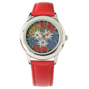 De Zwitserse Alpiene Bloem van het edelweiss Horloge