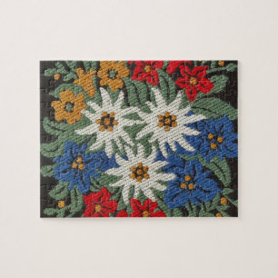 De Zwitserse Alpiene Bloem van het edelweiss Legpuzzel
