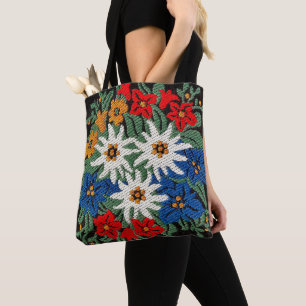De Zwitserse Alpiene Bloem van het edelweiss Tote Bag