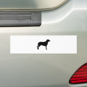 de zwitserse berhond silhouette bumpersticker (Op auto)