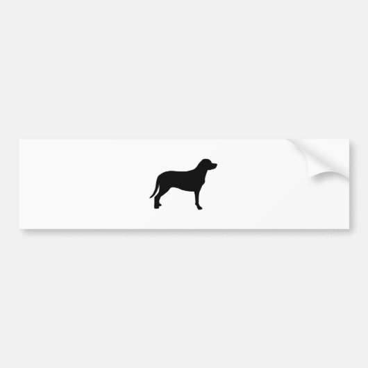 de zwitserse berhond silhouette bumpersticker (Voorkant)