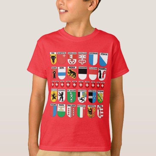 De Zwitserse kantons Collectie T-Shirt (Voorkant)