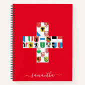 De Zwitserse vuurwapenschild Notitieboek (Voorkant)