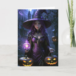 De zwoele heks Halloween Feestdagen Kaart
