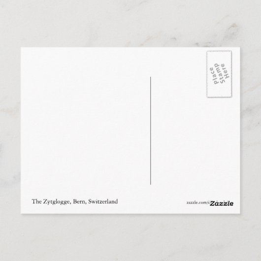 De Zytglogge Briefkaart (Achterkant)