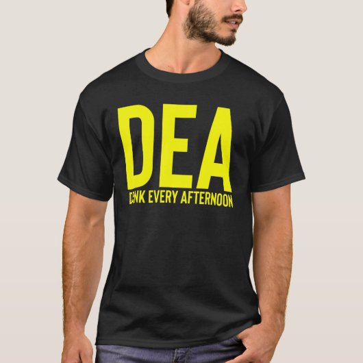 Dea Drink om de middag Drink Alcohol Party J T-shirt (Voorkant)