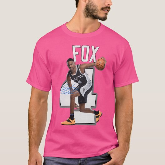 De'Aaron Fox 4 San Antonio T-shirt (Voorkant)