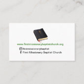 Deacon Cross Waterfall Church Business C Visitekaartje (Achterkant)