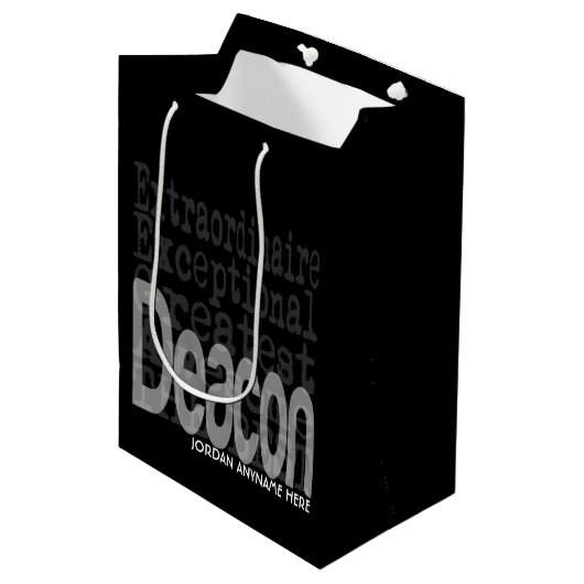 Deacon Extraordinaire CUSTOM Medium Cadeauzakje (Voorkant Gekanteld)