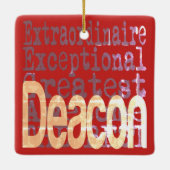 Deacon Extraordinaire Keramisch Ornament (Achterkant)