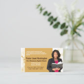 Deacon Gold Marble Photo Church Business Visitekaartje (Staand voorkant)