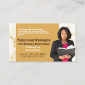 Deacon Gold Marble Photo Church Business Visitekaartje (Voorkant)