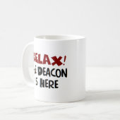 deacon is hier koffie - mok (Voorkant links)