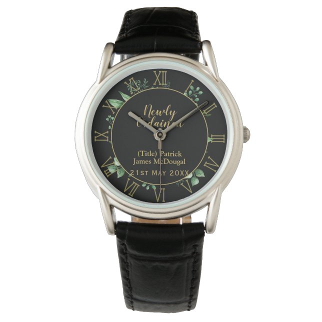 DEACON, onlangs besteld Verse Gift Herdenking Horloge (Voorkant)