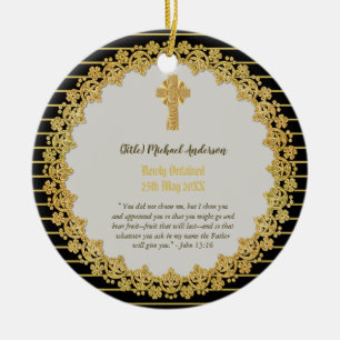 DEACON, onlangs besteld Verse Gift Herdenking Keramisch Ornament