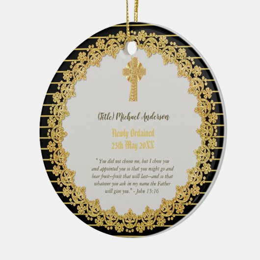 DEACON, onlangs besteld Verse Gift Herdenking Keramisch Ornament (Links)