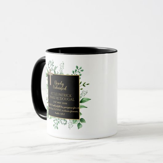 DEACON, onlangs besteld Verse Gift Herdenking Mok (Voorkant links)