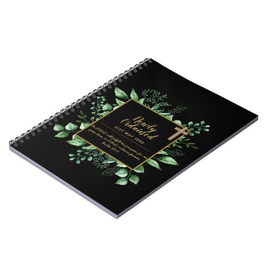 DEACON, onlangs besteld Verse Gift Herdenking Notitieboek (Linkerzijde)