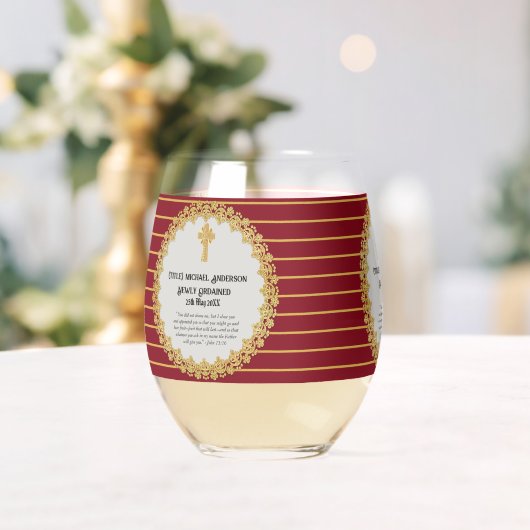 DEACON, onlangs besteld Verse Gift Herdenking Wijnglas Zonder Voet (Insitu (Huwelijk))