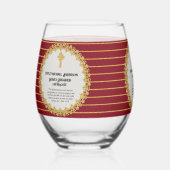 DEACON, onlangs besteld Verse Gift Herdenking Wijnglas Zonder Voet (Voorkant)