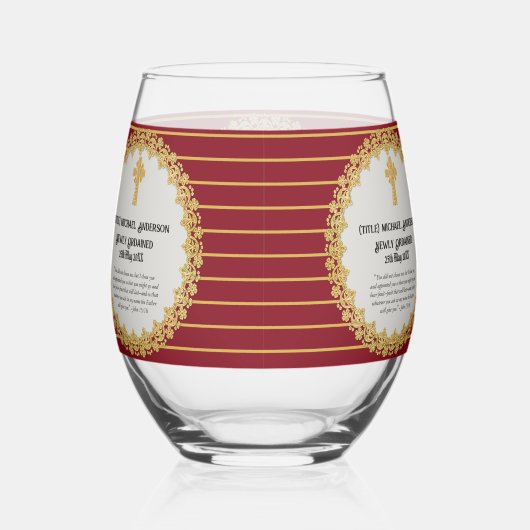 DEACON, onlangs besteld Verse Gift Herdenking Wijnglas Zonder Voet (Rechts)