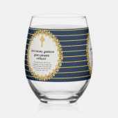 DEACON, onlangs besteld Verse Gift Herdenking Wijnglas Zonder Voet (Voorkant)