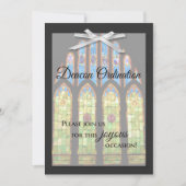 Deacon Ordination Invitation - Stain Glass Kaart (Voorkant)