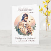 Deacon Ordination Jubileum Jesus Good Shepherd Kaart (Gele Bloem)