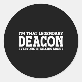 Deacon Persoonlijke Naam Deacon Ronde Sticker