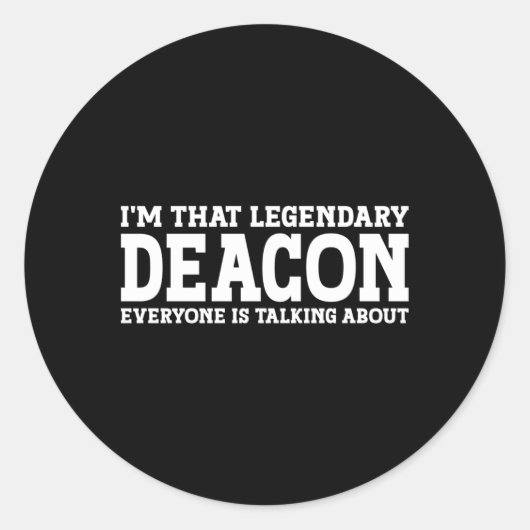 Deacon Persoonlijke Naam Deacon Ronde Sticker (Voorkant)