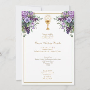 Deacon priester wijding receptie uitnodiging