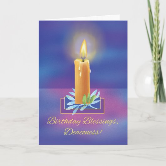 Deaconess Birthday Blessings met verlichting van h Kaart (Voorkant)