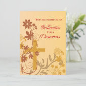 Deaconess Uitnodiging tot Ordinatie Kruiswerveling (Staand voorkant)