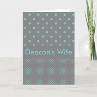 Deacon's vrouw bedankkaart