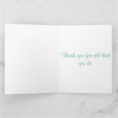 Deacon's vrouw bedankt kaart (Binnen)